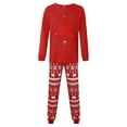 thumbnail image 2 of Shadoumai Matching Family Christmas Pajamas For Couples, Xmas Tree Print Tops Long Sleeve Holiday Sleepwear Sets For Mom Dad Fall Clothes, 2 of 4