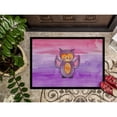 thumbnail image 3 of Carolines Treasures BB7428JMAT Pink and Purple Owl Watercolor Doormat 24x36 36"L x 24"W multicolor, 3 of 4