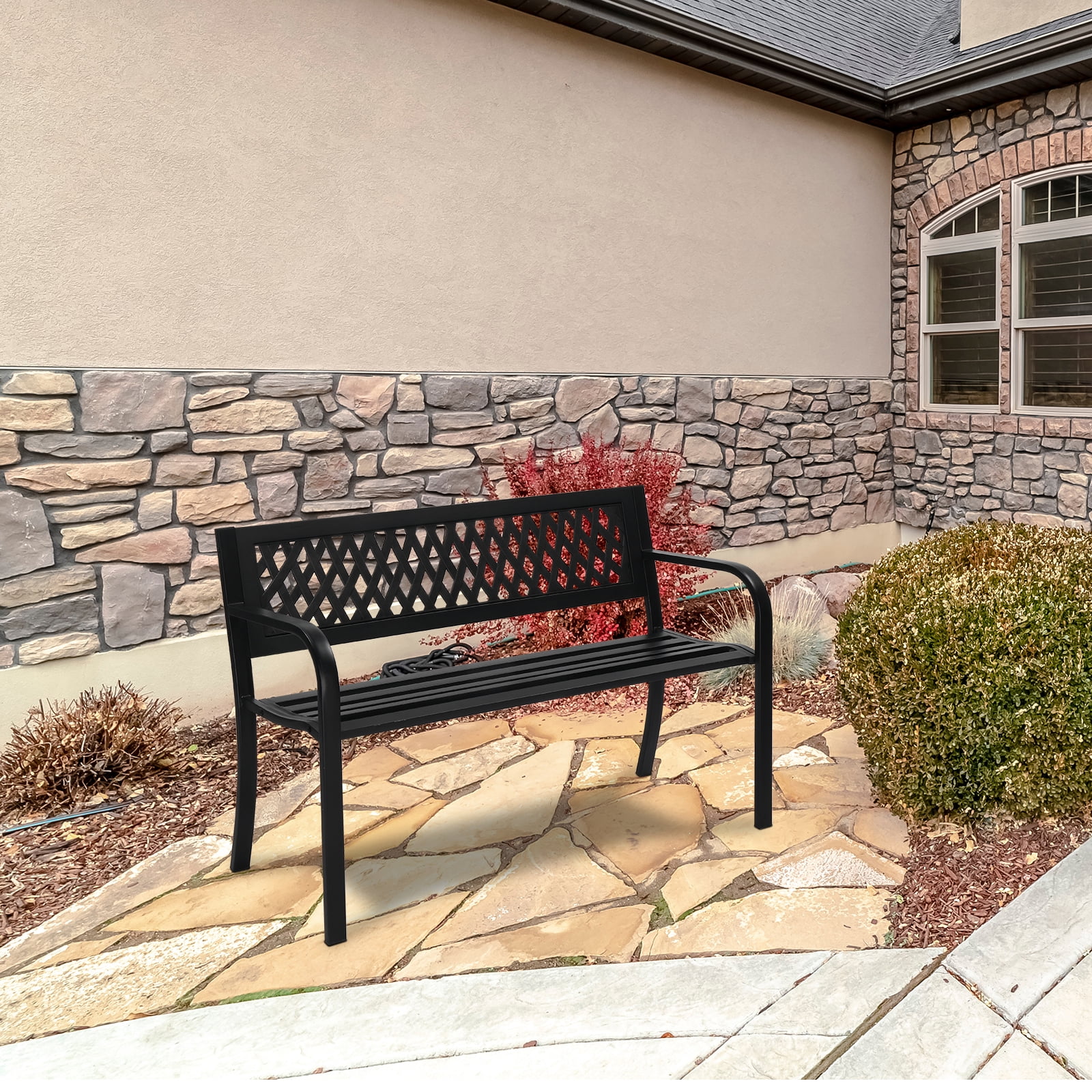 Front Garden Wall Bench 1,306 Modern Garden Bench Stock Photos,