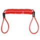 thumbnail image 1 of Cable de recordatorio de bloqueo de alarma de freno de disco de seguridad de moto de bobina de resorte de 1,5 .5m Rojo 1.5m kusrkot Cordón enrollado de acero, 1 of 7