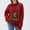 #15Red, variant on Byworldtasic Christmas Prints Sweater for Womens Oversized Crew Neck Top Long Sleeve Knit Pullover Sweater