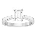 thumbnail image 5 of Charles & Colvard 14K White Gold Moissanite 7x5mm Emerald Solitaire Ring-Size 6 1.01ct DEW, 5 of 7