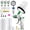 Green, variant on HVLP Air Spray Gun Kit with 10 Disposable 650ml Paint Cups, 1.4/1.7/2.0mm Nozzles, Air Regulator & Oil Water Separator, Gravity Feed Paint Sprayer