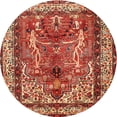 thumbnail image 1 of Ahgly Company Machine Washable Indoor Round Traditional Peru Brown Area Rugs, 4' Round, 1 of 7