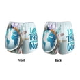 thumbnail image 6 of Uemuo Let's go Travel Around the World Pattern Women's Athletic Shorts High Waisted Running Shorts with Liner Pockets Gym Elastic Workout Shorts-XX-Large, 6 of 9