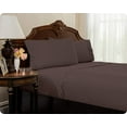 thumbnail image 2 of Reversifi Embroidered Bed Sheets Set Soft Brushed Microfiber King, Chestnut Brown, 2 of 2