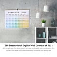 thumbnail image 5 of Hytrove 1Pc Practical Wall Calendar 2021 English Edition with Note Taking and Hanging Hook, 5 of 5