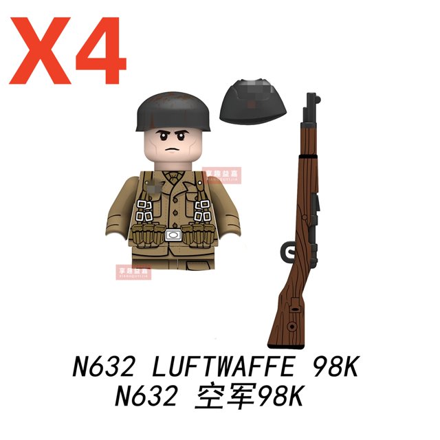 KUFTWAFFE militar Pzf MP40 MG42 98K oficial privado bloques de construcción modelo ladrillos mini figuras de juguete de acción juguete regalo para niños