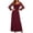 Wine, variant on Women's Lace Sleeve Maxi Dress Square Neck Ruched Slit Lace Patchwork Formal Evening Gown for Wedding Guest