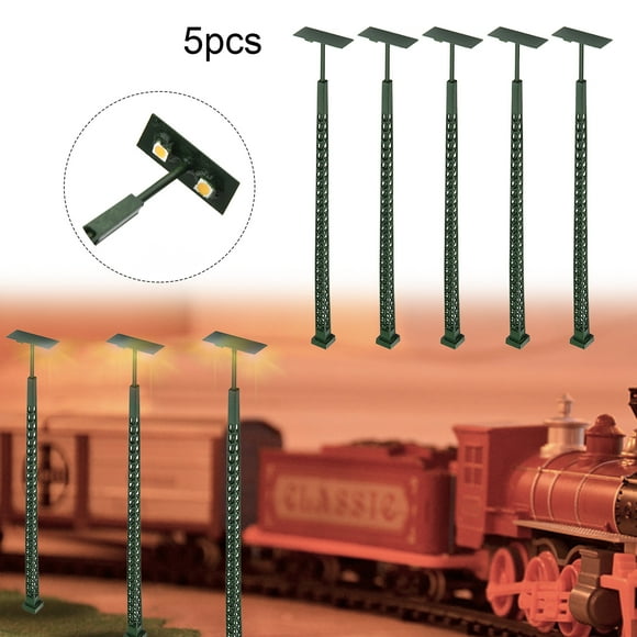 5Pc Model Railway Lights Lattice Mast light Gauge H0 Light Layout Model Building