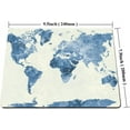 thumbnail image 4 of World Map Gaming Mouse pad,Watercolor Bule World Map Mouse pad Non-Slip Rubber Mousepads, 4 of 6