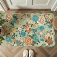 thumbnail image 2 of BERTHMEER 2'x3' Small Area Rugs for Entrance Bathroom Bedroom Entryway Playroom Dorm Non Slip Washable Green Floral Vintage Traditional Oriental Accent Flower Rugs, Multicolor, 2 of 5