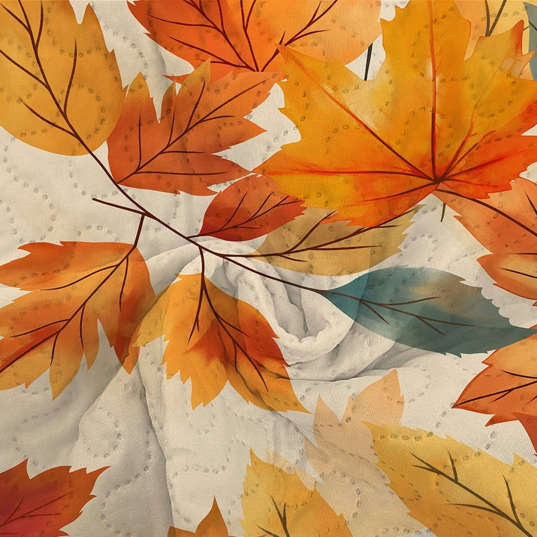 Davulos Maple Leaf Quilt Set King Size 3 Pieces Soft Summer Bedspread Microfiber Lightweight Bedding Coverlet for All Season with 1 Quilt 2 Pillow Shams