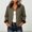 Coffee, variant on PiGOGI Womens Corduroy Collared Jacket Long Sleeve Button Up Coat with Patch Pockets Casual Vintage Outerwear Top for Daily Casual Loose Fit Style