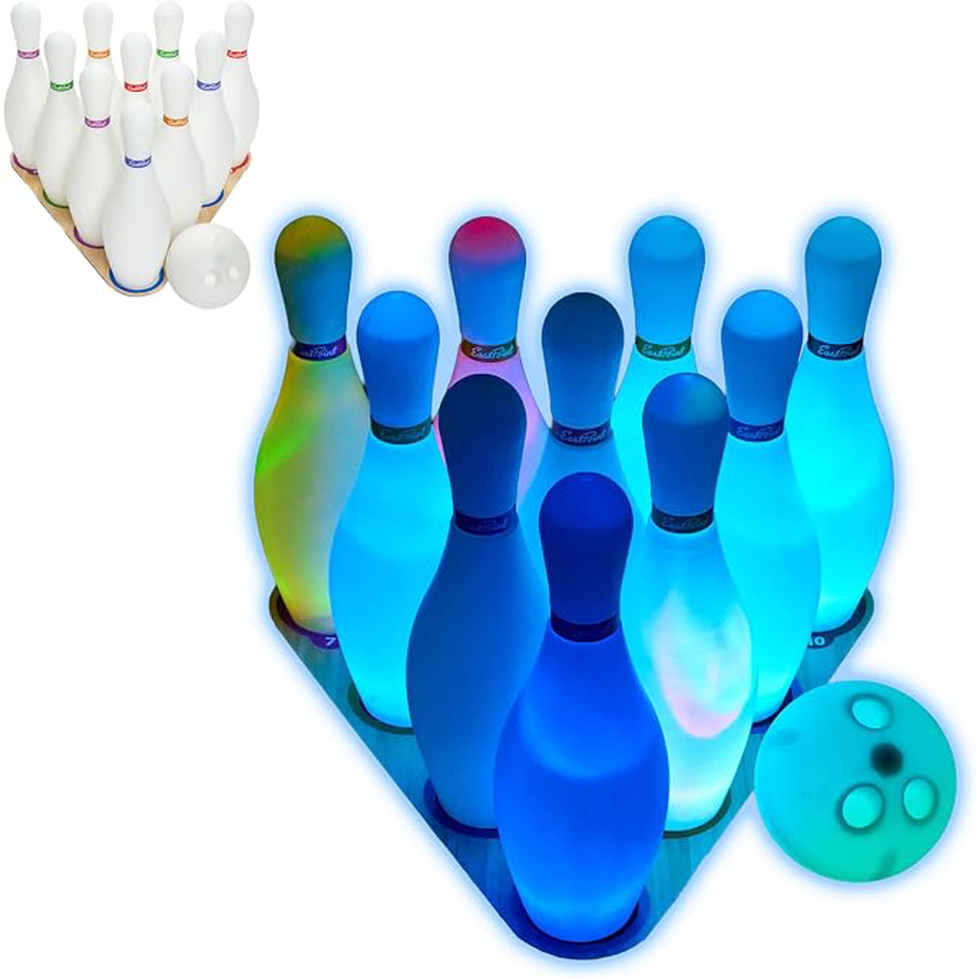 Eastpoint Sports Light Up Bowling Set – Indoor LED Bowling Game for Kids, Families, and Parties