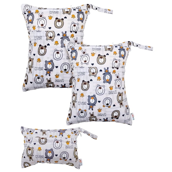 3 bolsas de pañales ALVABABY, impermeables, de tela seca y húmeda, 30 x 36 cm