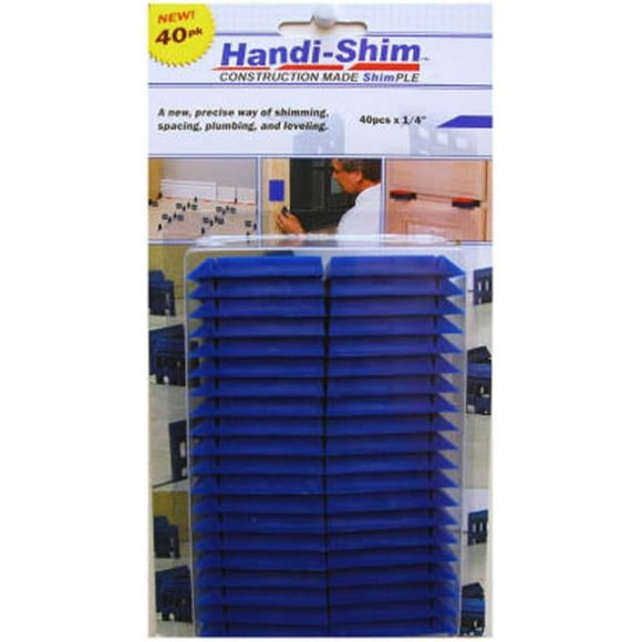 Watman HS1440BL 0.25 in. Blue Shim, 40 Pack