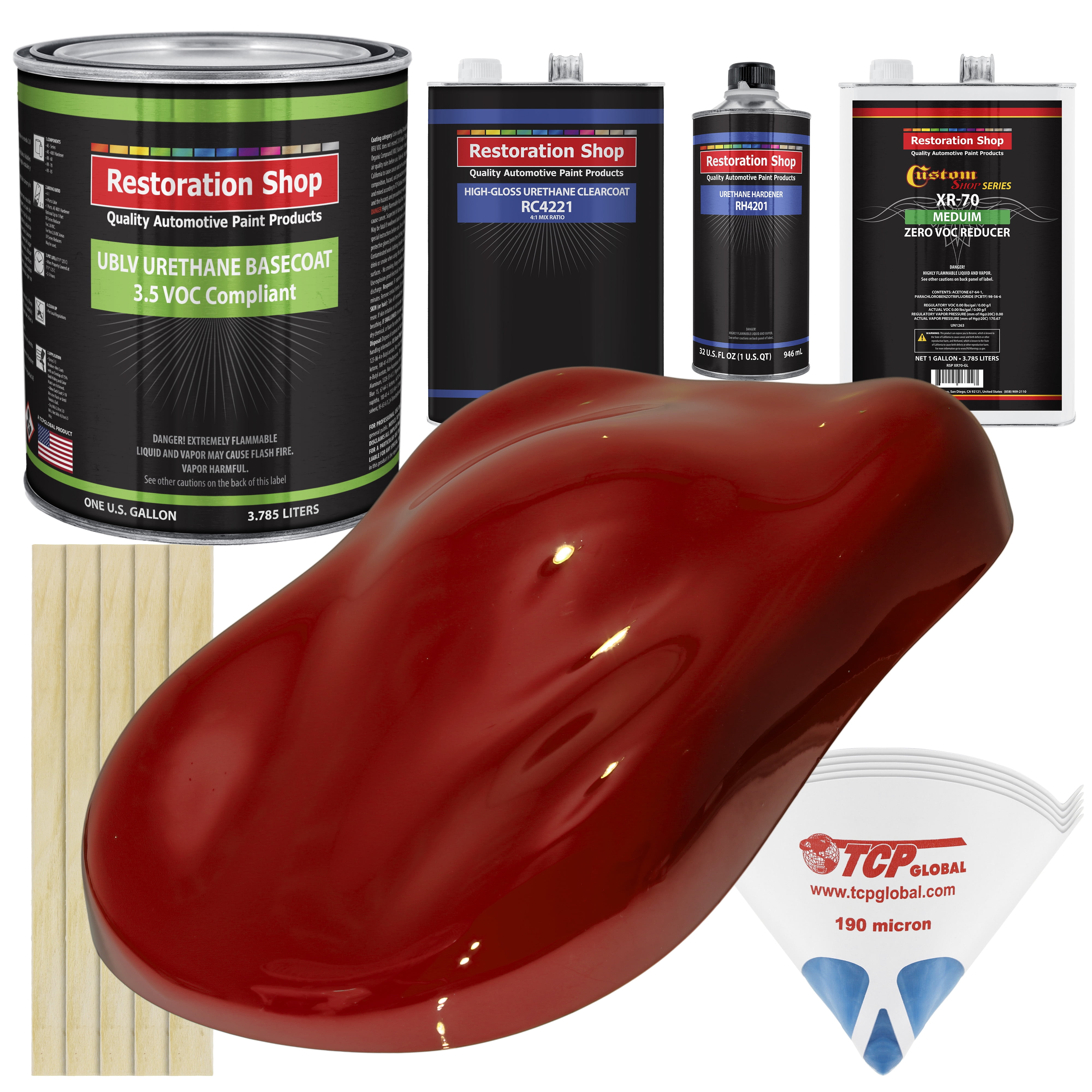 Victory Red Gallon Low VOC URETHANE BASECOAT CLEARCOAT Car Auto Paint