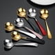 thumbnail image 2 of Xiao Hua Cucharas soperas (4 unidades), de acero inoxidable premium, resistentes y duraderas, color rosa plateado., 2 of 5