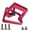 Color:Red, variant on Folding Bike Front Carrier Block Bracket Aluminum Alloy Front Shelf Mount Carrier Bicycles Frame Adapter Easy to Install
