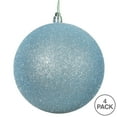 thumbnail image 3 of Vickerman 6" Baby Blue Glitter Ball Ornament, 4 per Bag, 3 of 5