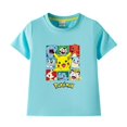 thumbnail image 3 of Camiseta de Pokémon Anime para niños, 100% algodón, ropa de verano para niños, figura de Anime, camiseta gráfica de Pikachu, regalo de cumpleaños para niño y niña, 3 of 5