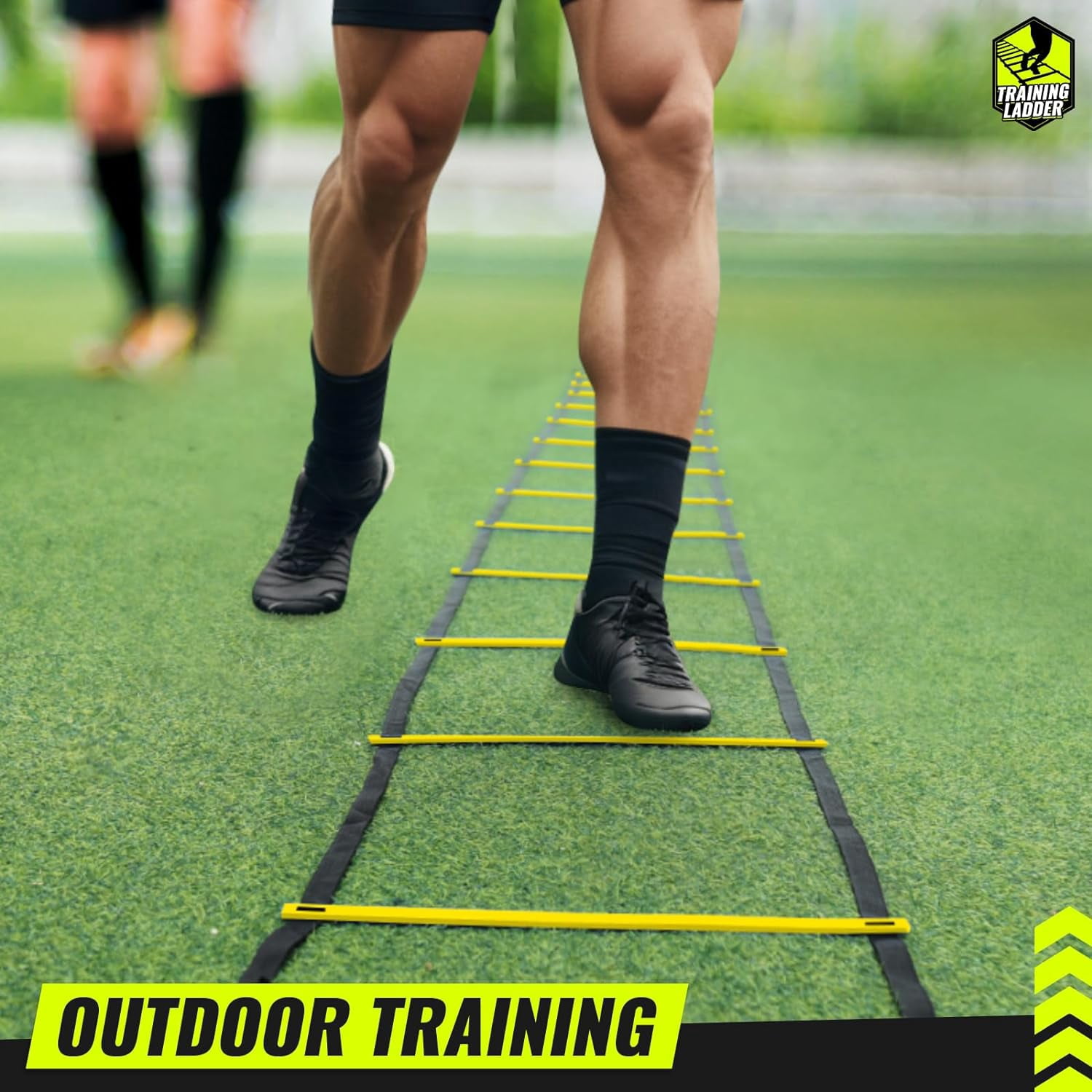 Agility Ladder Speed Ladder Training Ladder for Soccer, Speed, Football Fitness Feet Training Carry Bag Agility Training Equipment 13 rungs, 23 feet ‎Yellow,23 ft