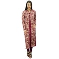 thumbnail image 2 of Bimba Tunique d'Hiver Florale pour Femmes Kurta Indienne Longue Droite Kurti Manches Longues, 2 of 9