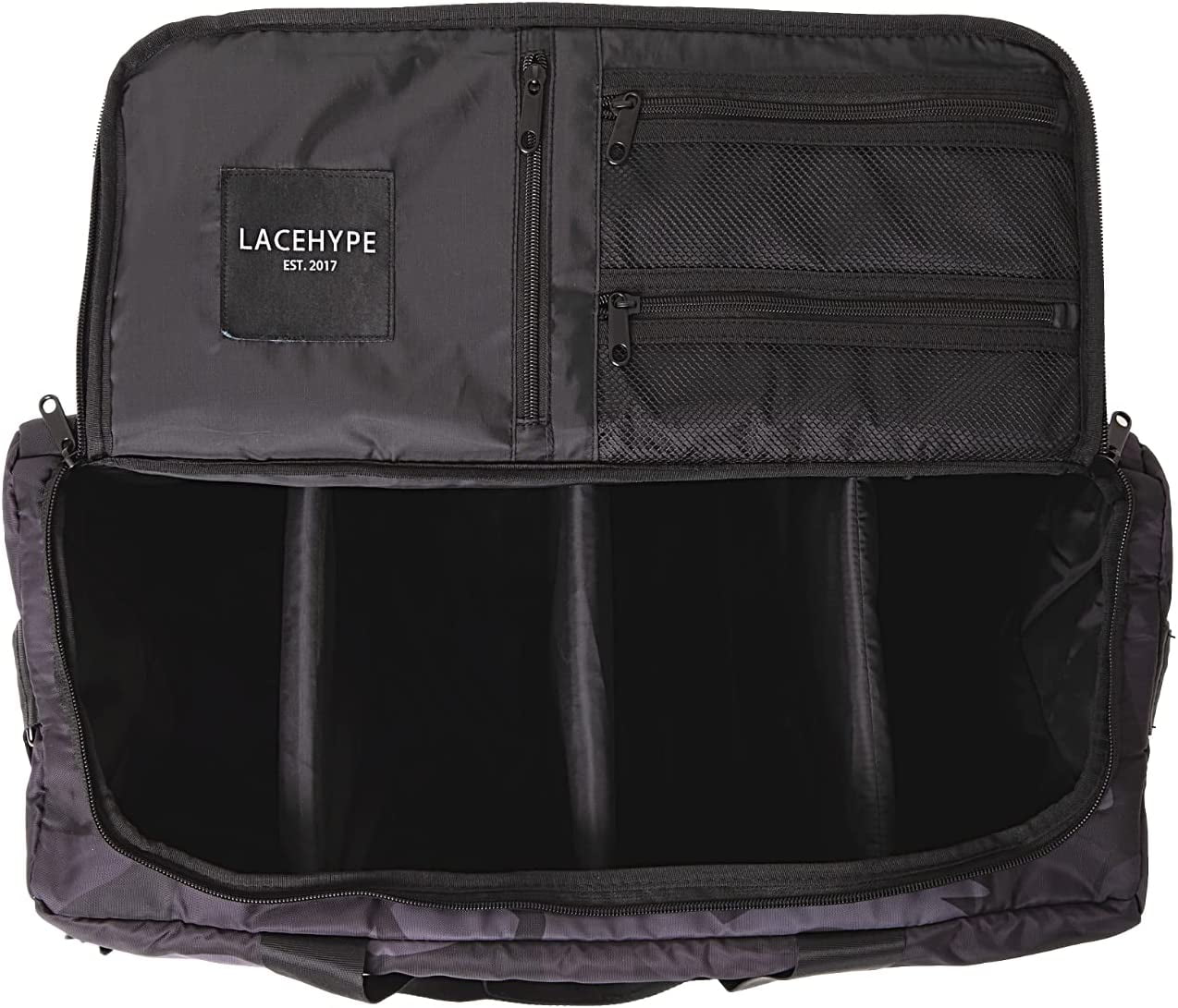 LaceHype Premium Sneaker Duffel Travel Gym Training Bag with 3 Dividers 