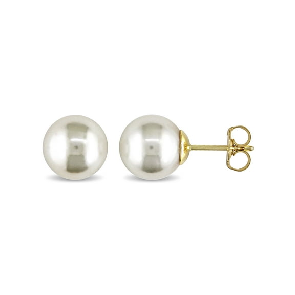 Everly Women's Cultured Pearl 14k Yellow Gold Earrings