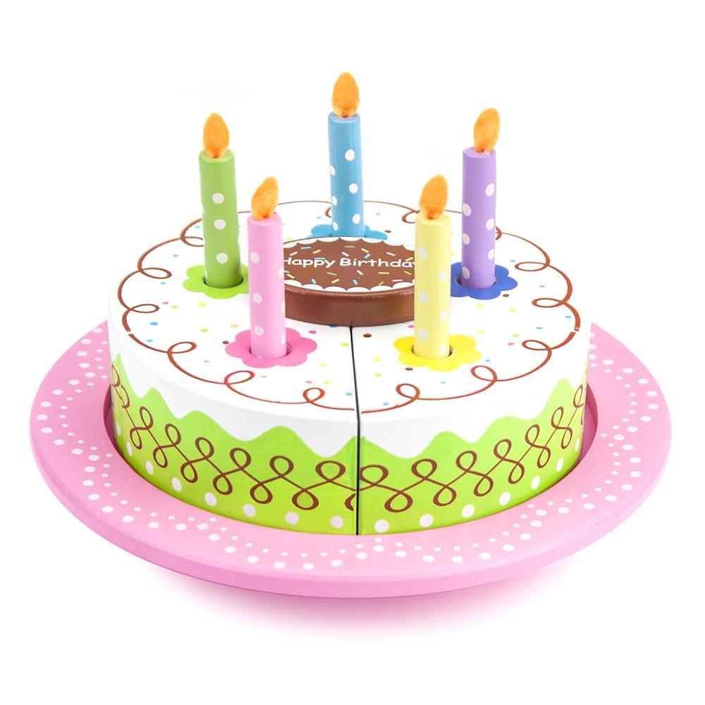 Happy Birthday Cake Candles Wooden Play Food Pretend Target Bullseye Playground 