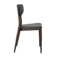 thumbnail image 2 of Sammy PU Faux Leather Dining Chair in Grey with Metal Black Frame, Side Dining Chair, Armless Chair Set 2, 2 of 4