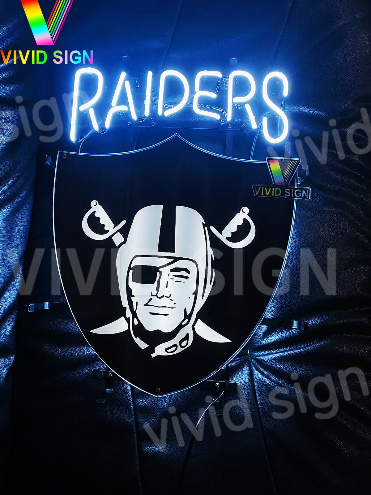 Las Vegas Raiders Light: LED Man Cave Acrylic Sign