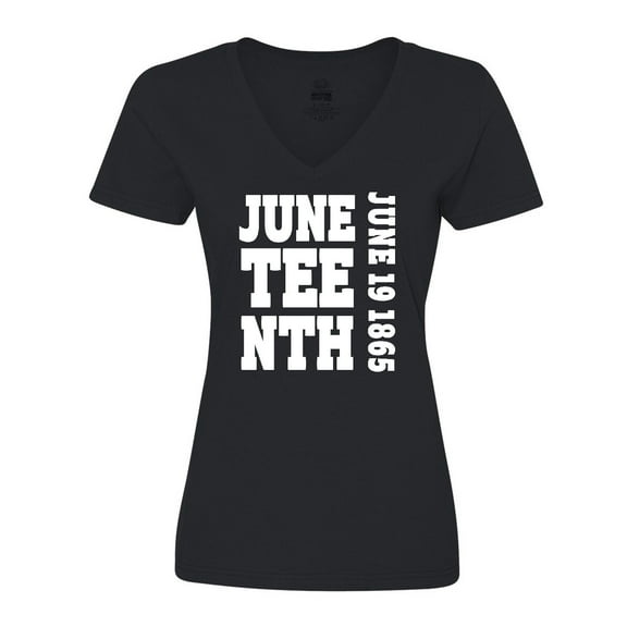 Inktastic Juneteenth June 19, 1865 Women's V-Neck T-Shirt