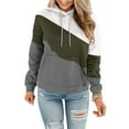 thumbnail image 4 of Fashion Pullover Hoodies for Women Trendy Oversize Casual Solid Color-Matching Long-Sleeved Pocket Hoodie, 4 of 6