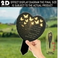 thumbnail image 3 of Heart-Shaped Memorial Garden Stake Plug-in Outdoor Decor with Floral Patterns, Weather-Resistant Lawn Ornament for Graveside, Cemetery, and Yard Landscaping, Easy Installation Memorial Tribute Gift, 3 of 6
