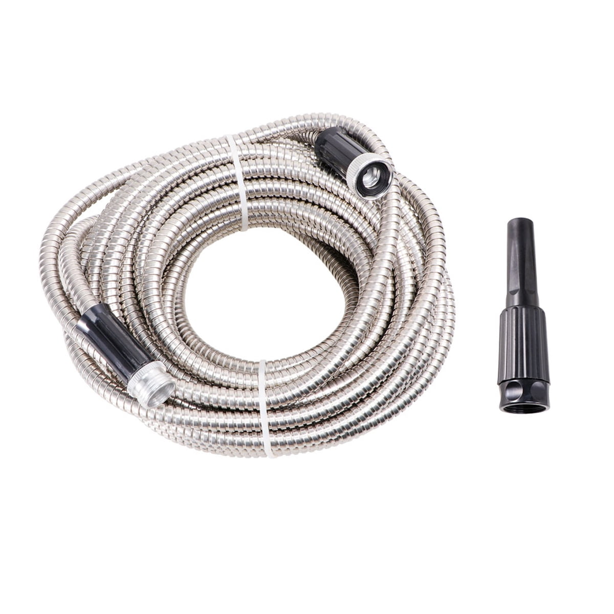 Details about   Weather Resistant Stainless Steel Watering Hose w Fire Nozzle Outdoor 50' or 100 
