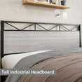 thumbnail image 5 of Bed Frame, Metal Platform Bed Frame with Rustic Wood Headboard and Footboard, Sturdy Steel Slat Support, Solid and Noise Free,No Box Spring Needed, Easy Assembly, 5 of 6