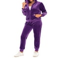 thumbnail image 2 of Ladies 2 Piece Tracksuits with Zipper Hoodie Sweatshirt and Sweatpants, 2 of 6