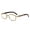 Clear, variant on Men's Retro 90'S Style Gold Frame Rectangle Clear Hip Hop Square Diamond Sunglasses