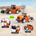 thumbnail image 4 of Alloy Road Roller Truck Toys 1:80 Construction Vehicle Engineering Car Model for Kids Birthday Gifts-Orange, 4 of 6