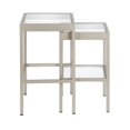 thumbnail image 1 of Henn&Hart 16" Nickel Metal/Glass Side Table, 1 of 8