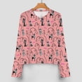 thumbnail image 4 of Sfneewho Poodle Skirt Retro 50S Mod Pink Black Cool Print Pajama Set for Women 2 Piece Lounge Set Tops and Shorts Soft Sleepwear, 4 of 5