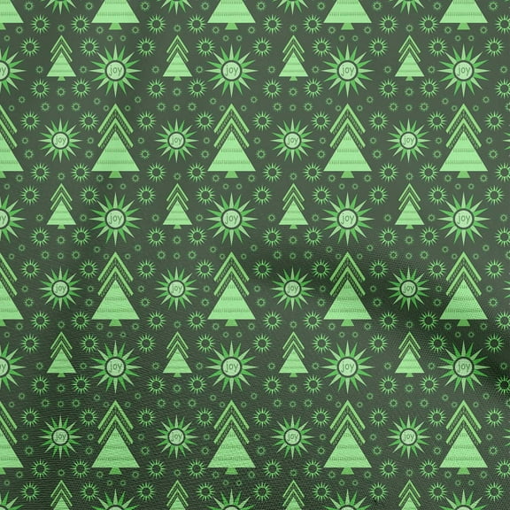 oneOone Polyester Spandex Green Fabric African Tribal Diy Clothing Quilting Fabric Print Fabric By Yard 56 Inch Wide