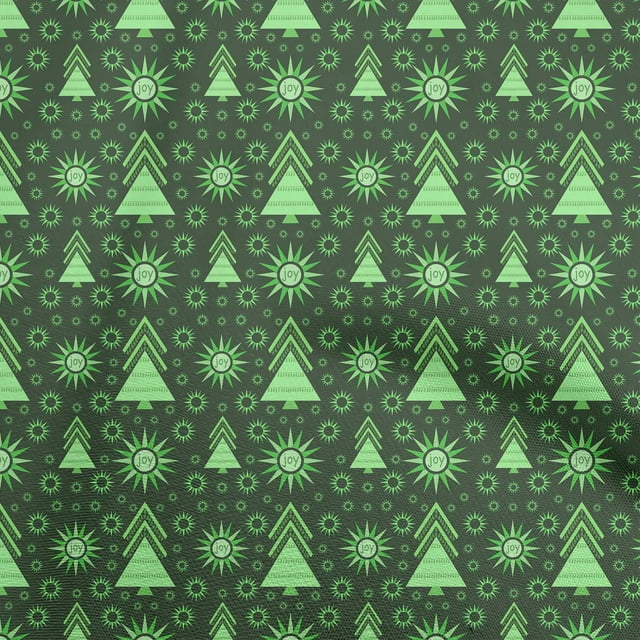 oneOone Cotton Cambric Green Fabric African Tribal Craft Projects Decor Fabric Printed By The Yard 42 Inch Wide
