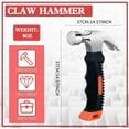thumbnail image 2 of BlinkLLX 2 Pcs 8.8 oz Small Hammer All Purpose Claw Hammer Mini Nail Stubby Hammer with Soft Rubber Handle Camping Tools for Women Kids Home DIY Building Repair Woodwork Household (Orange), 2 of 12