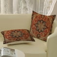 thumbnail image 4 of Boho Pillow Covers 20x20 Inch 2 Pcs Vintage Burnt Orange Carpet Pattern Ethnic Decor Throw Pillows Retro Antique Outdoor Farmhouse Decoration Pillowcase Linen Cushion Cover for Couch Sofa Bed, 4 of 6