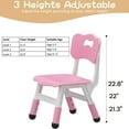 thumbnail image 2 of 2pcs Adjustable Kids Chair , 3 Level Height Adjustable，Plastic Indoor Outdoor Child Chair for Children Age 2-8, 2 of 8