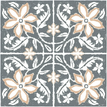 FloorPops Lillium Blue Peel and Stick Floor Tiles