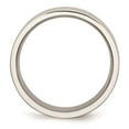 thumbnail image 2 of White Stainless Steel Ring Band Wedding Comfort Grooved 8mm Satin and Polished, 2 of 6